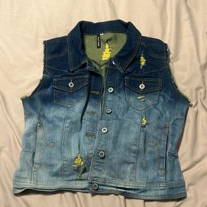 Women’s Be-girl Basic large jeans vest